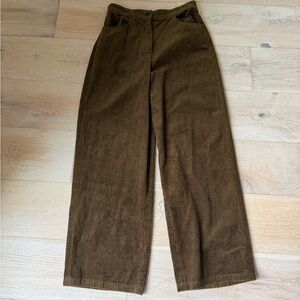 NWT ZARA WIDE LEG CORDUROY PANTS